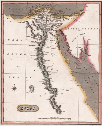 Egypt antique map 1811